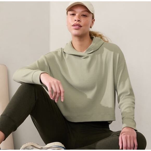 Athleta Presence Hoodie Moss Green Size Medium - Picture 1 of 7
